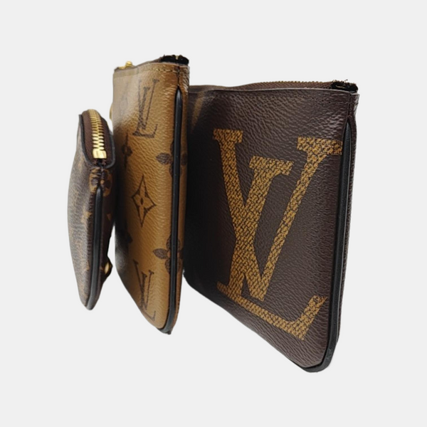 TRIO Monogram Coated Canvas Brown