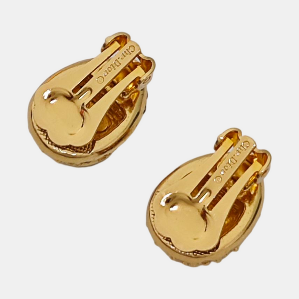 Metal Gold Clip On Earrings