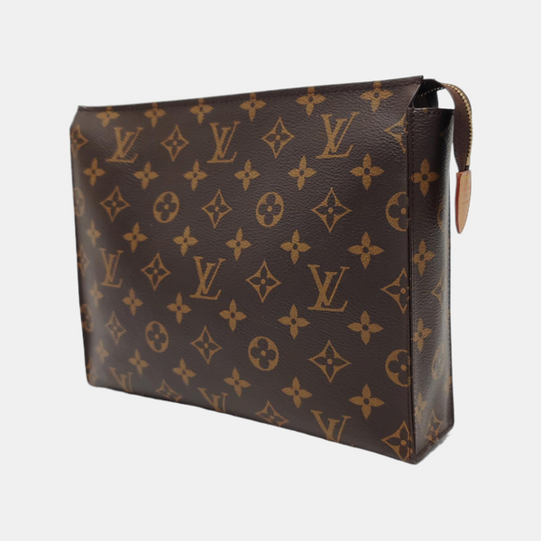 TOILET POCKET 26 Monogram Coated Canvas Brown