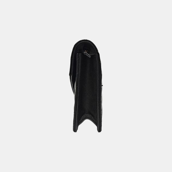 MONOGRAM Chevron Calfskin Black