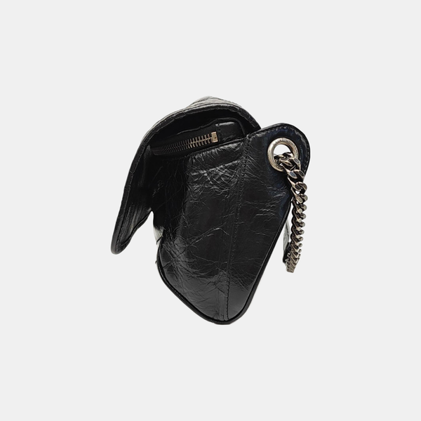 Calfskin Shoulder Bag Black