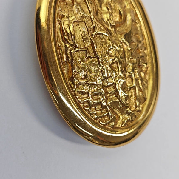 Metal Gold Brooch