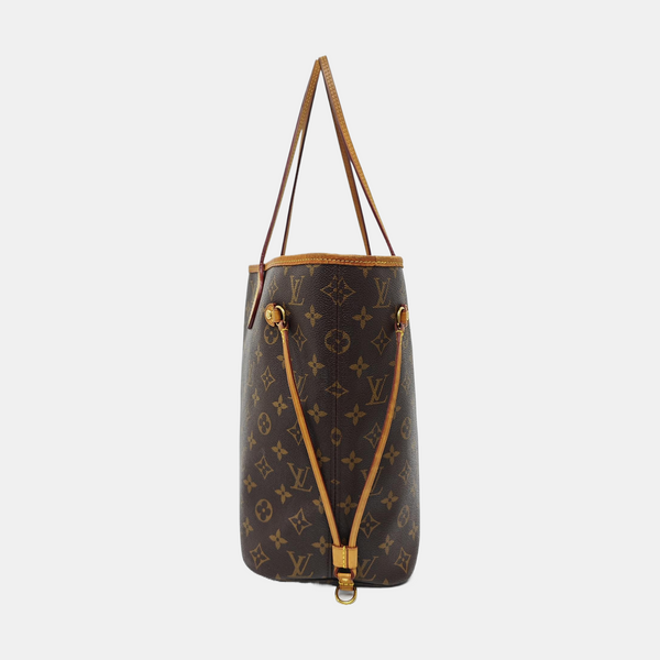 NEVERFULL MM Monogram Coated Canvas Brown