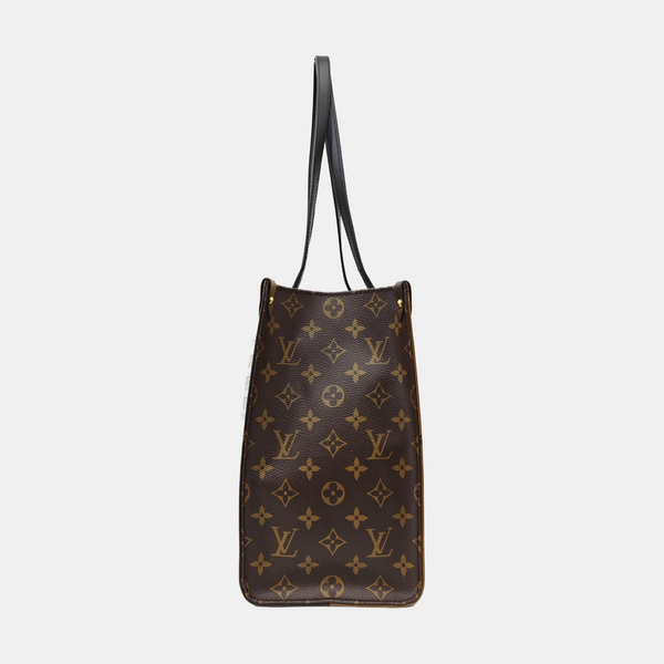 ONTHEGO MM Monogram Coated Canvas Brown