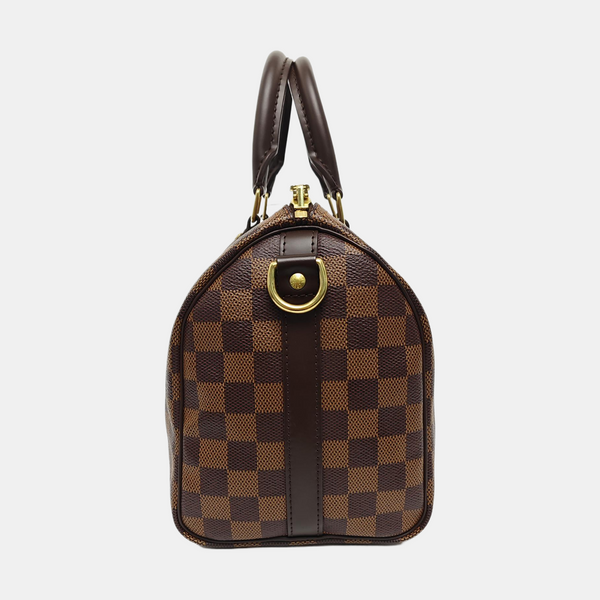 SPEEDY 25 Damier Ebene Coated Canvas Brown