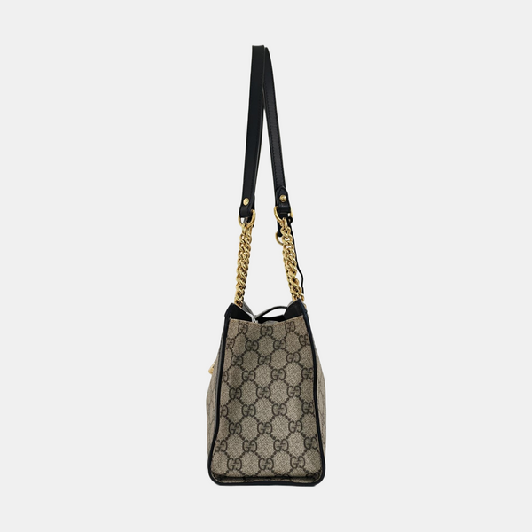 Padlock Small Monogram Coated Canvas Beige