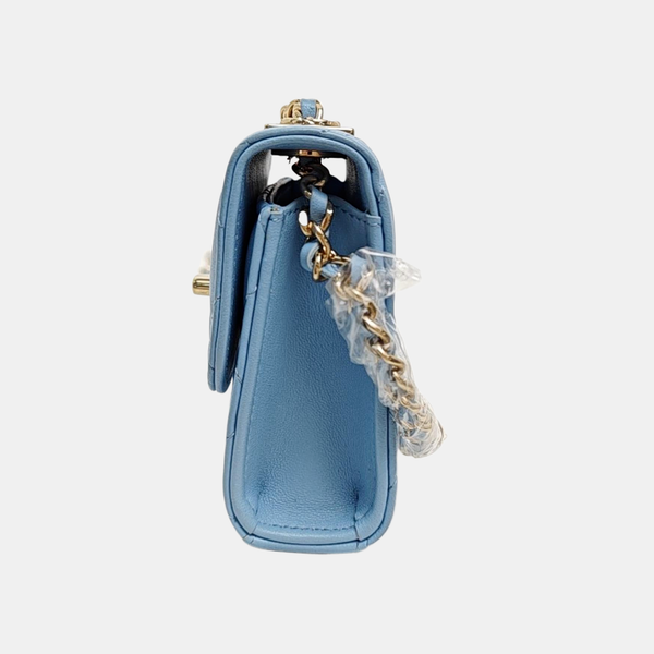TRENDY CC Quilted Lambskin Blue