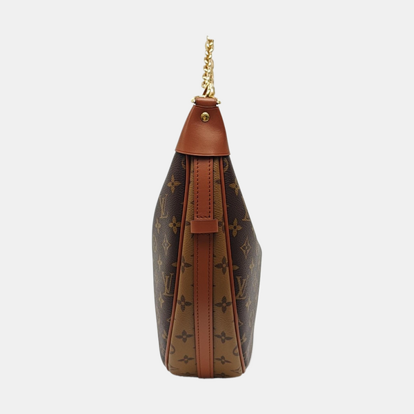 LOOP HOBO Monogram Coated Canvas Brown