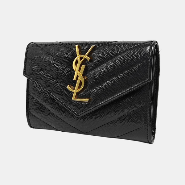 MONOGRAM Chevron Calfskin Black Wallet