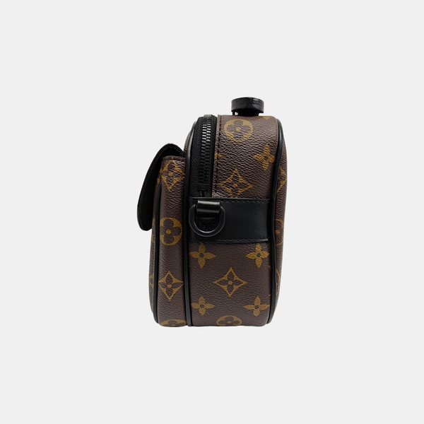 S LOCK Monogram Coated Canvas Brown