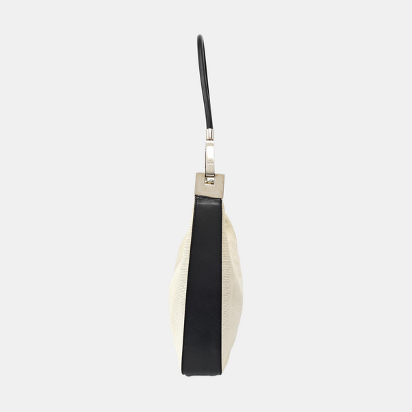 Fabric Shoulder Bag White