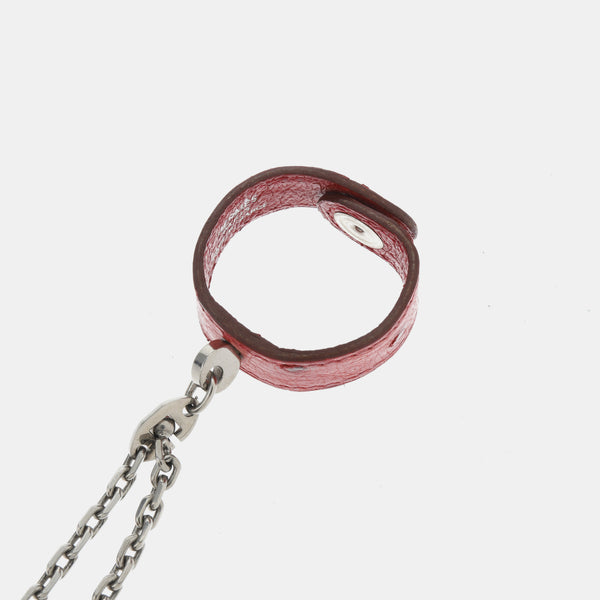 Red Leather Bag Charm