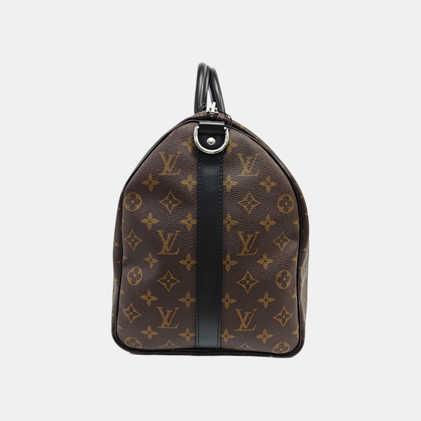 KEEPALL 45 Monogram Coated Canvas Brown