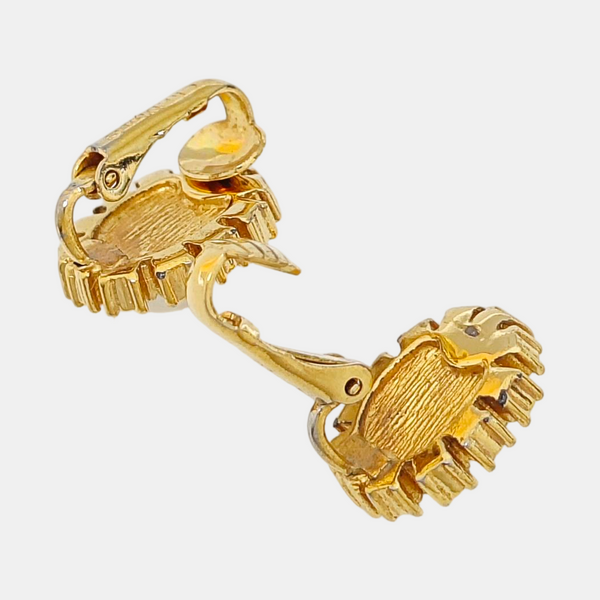 Metal Gold Clip On Earrings