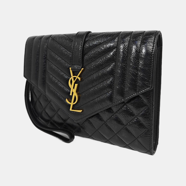 MATELASSE Chevron Calfskin Black