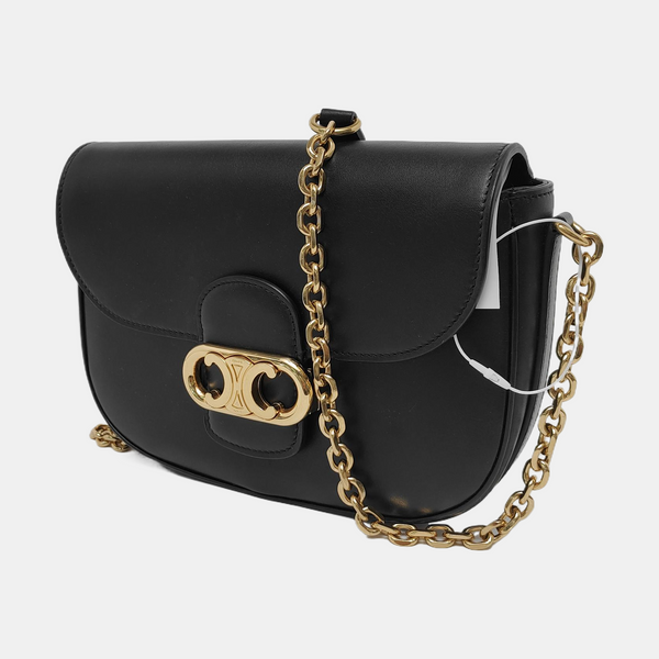 Authenticated pre-owned TRIOMPHE Medium Calfskin Black - Crossbody Bag at Looply