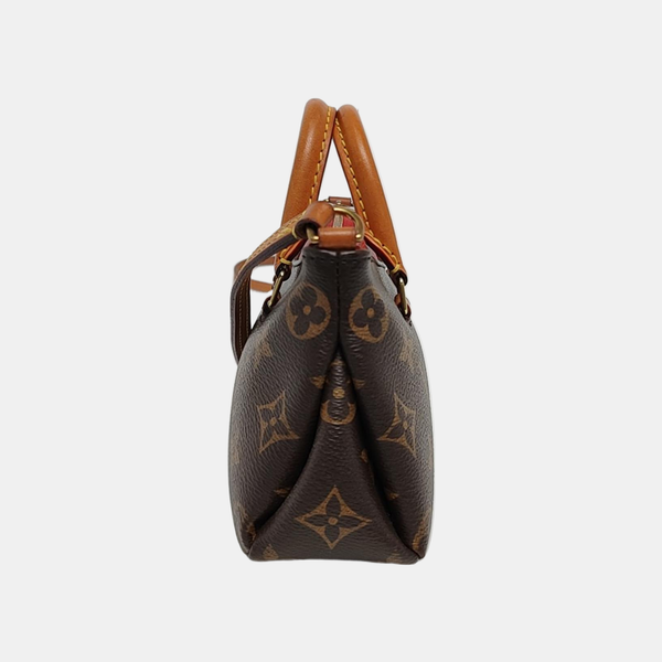 PALLAS Nano Monogram Coated Canvas Brown