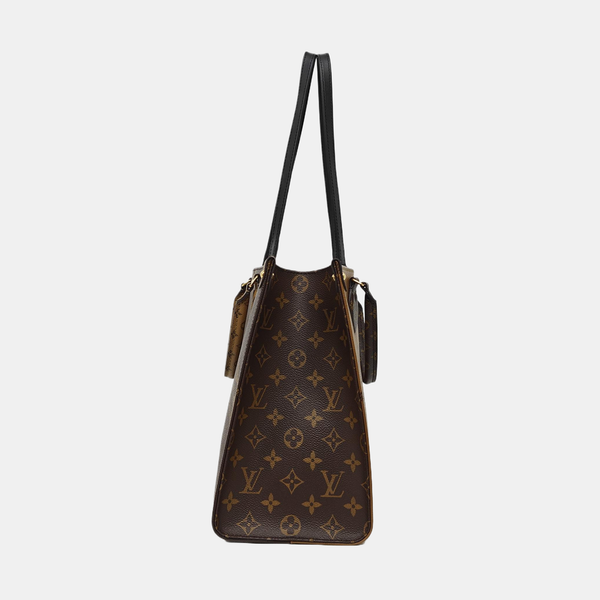Authenticated pre-owned ONTHEGO MM Monogram Coated Canvas Brown - Tote Bag at Looply