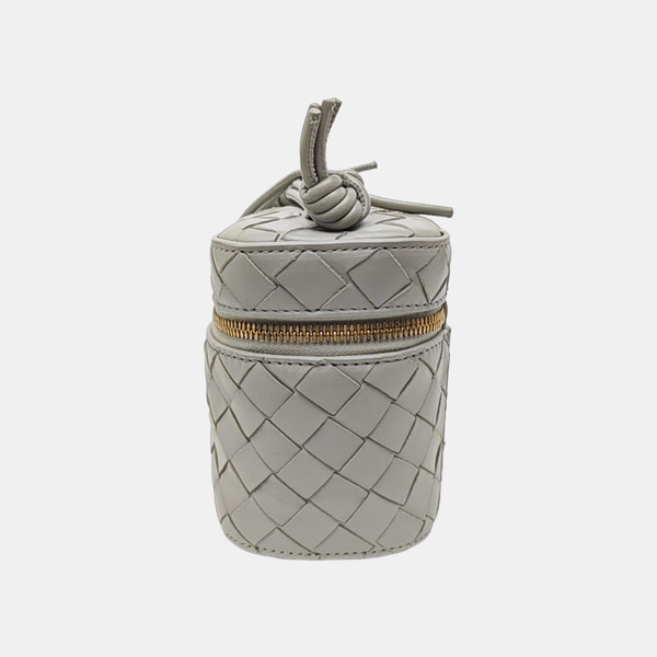 Intrecciato Small Lambskin Gray