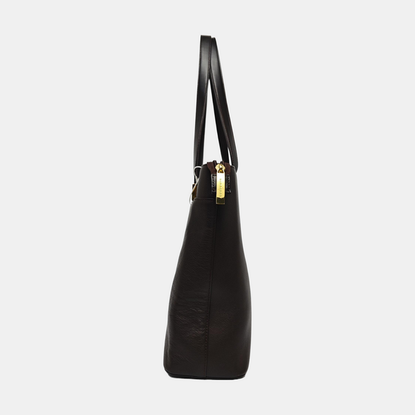 Calfskin Shoulder Bag Brown
