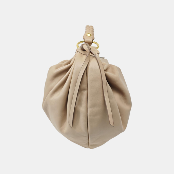 Calfskin Shoulder Bag Beige