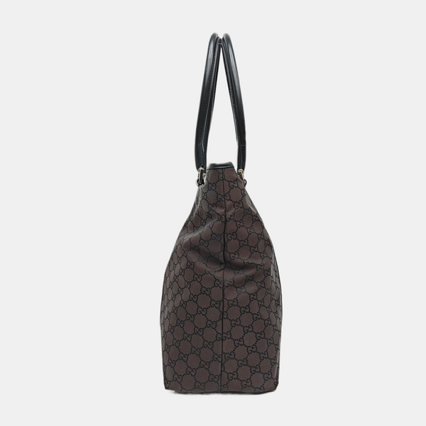 Monogram Canvas Tote Bag Brown