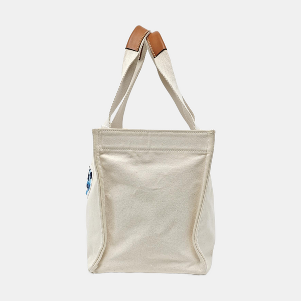 Quilted Canvas Tote Bag Beige