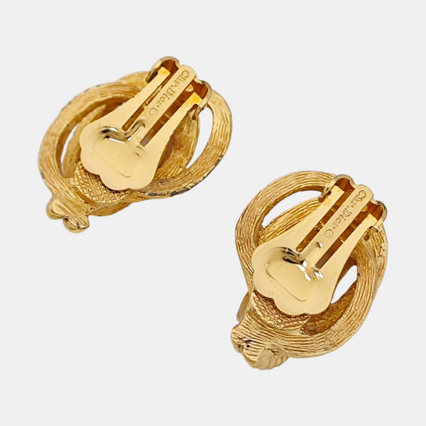 Metal Gold Clip On Earrings