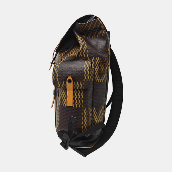 CHRISTOPHER MM Damier Ebene Coated Canvas Brown
