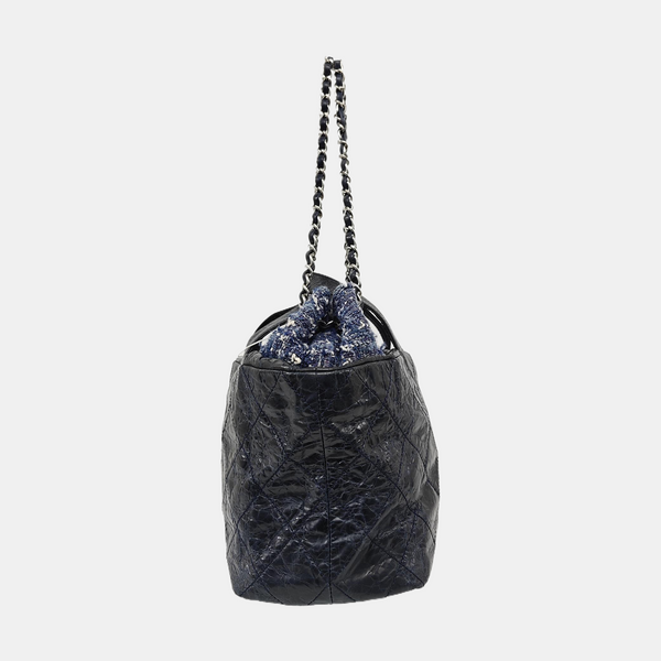 Quilted Calfskin Shoulder Bag Blue