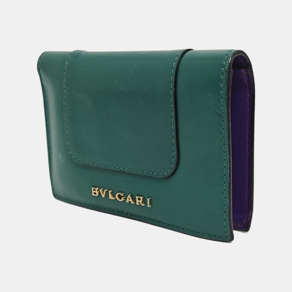 SERPENTI FOREVER Calfskin Green Card Holder