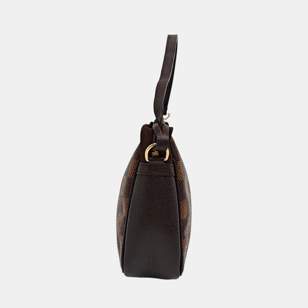 TROUSSE MAKE UP Damier Ebene Coated Canvas Brown