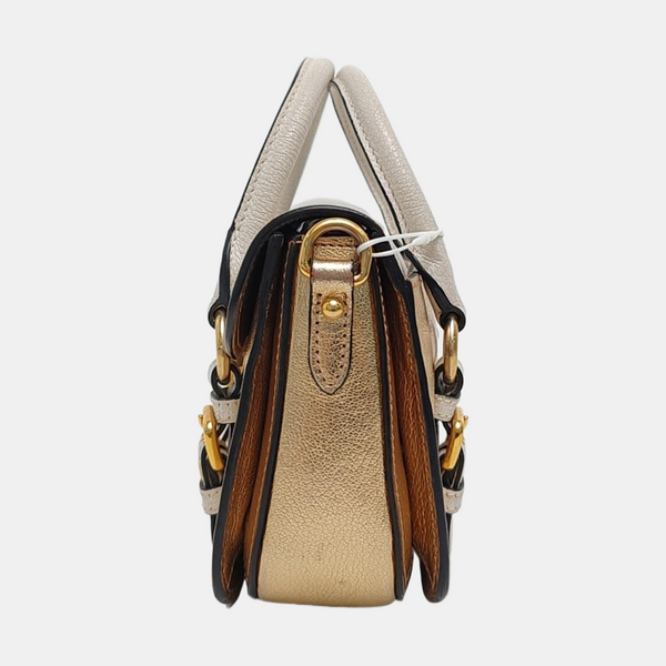 Calfskin Shoulder Bag Gold