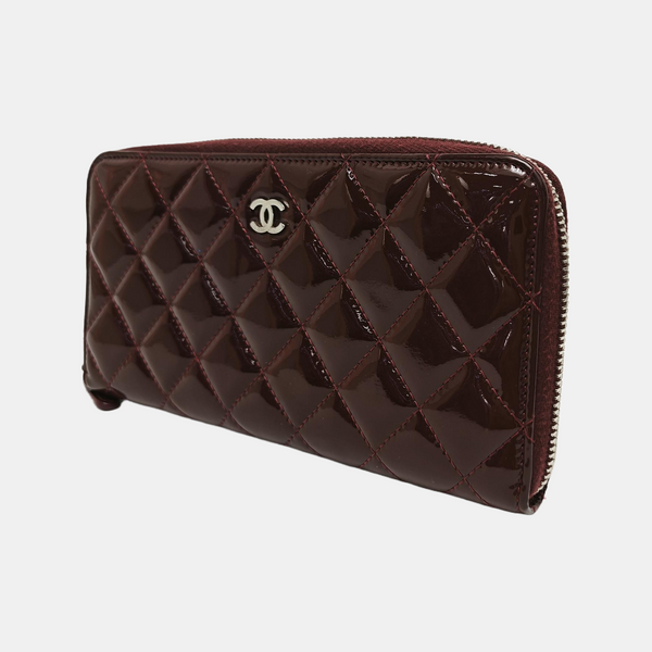 Quilted Calfskin Wallet Red