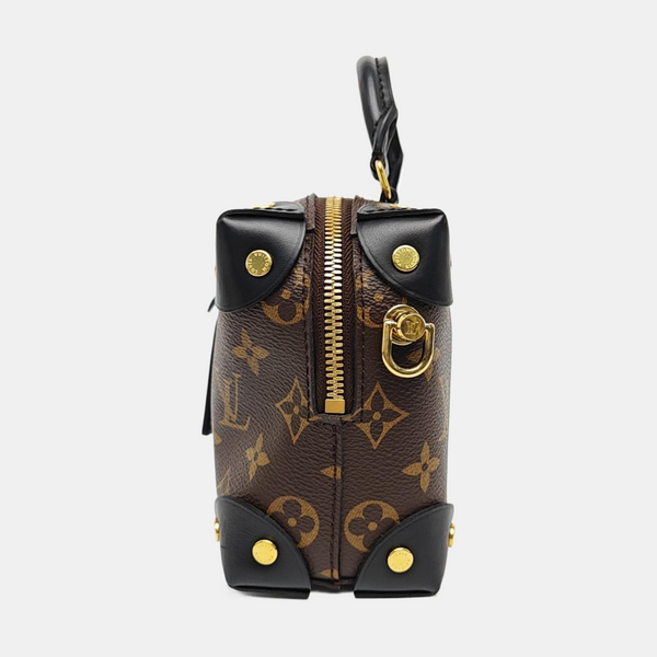 PETITE MALLE Monogram Coated Canvas Brown