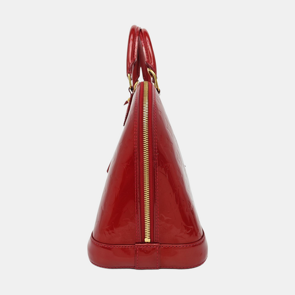 ALMA PM Monogram Patent Leather Red
