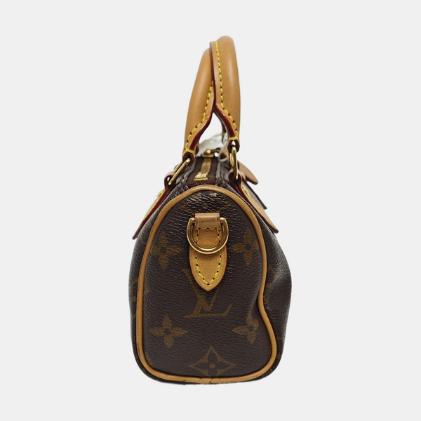 SPEEDY Nano Monogram Coated Canvas Brown