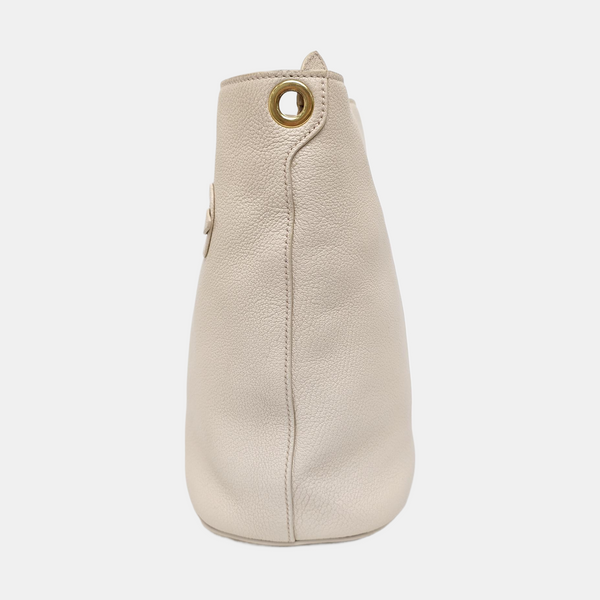 Calfskin Shoulder Bag White