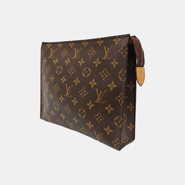 TOILET POCKET 26 Monogram Coated Canvas Brown