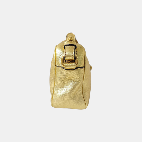 Calfskin Shoulder Bag Gold