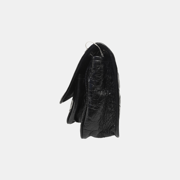 NIKI Small Chevron Calfskin Black