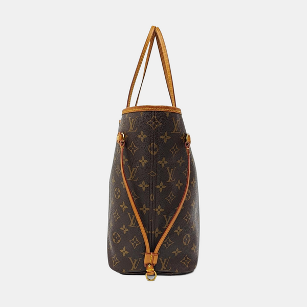 NEVERFULL MM Monogram Coated Canvas Brown