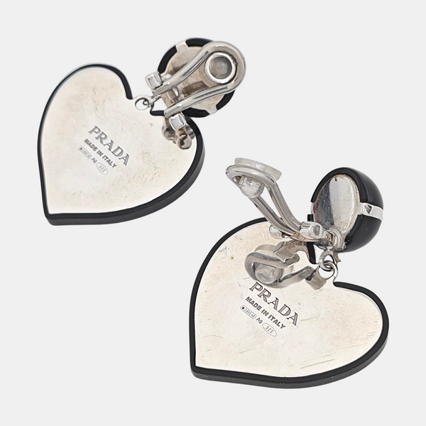 Metal Red Clip On Earrings