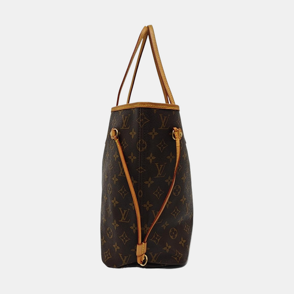NEVERFULL MM Monogram Coated Canvas Brown