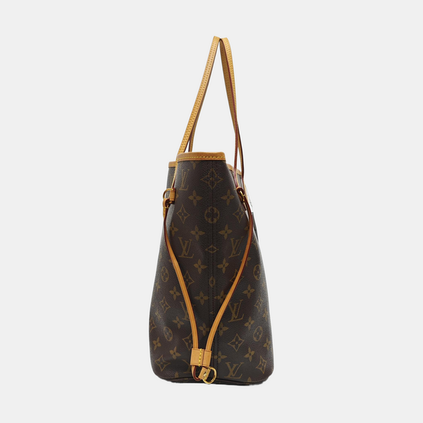 NEVERFULL MM Monogram Coated Canvas Brown