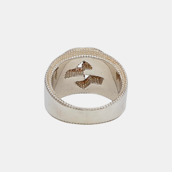 Interlocking G 925 Sterling Silver Ring HK 21
