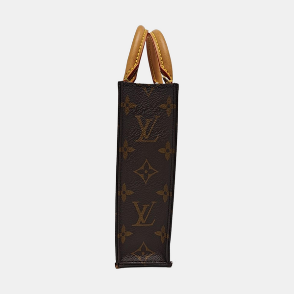 SAC PLAT Mini Monogram Coated Canvas Brown