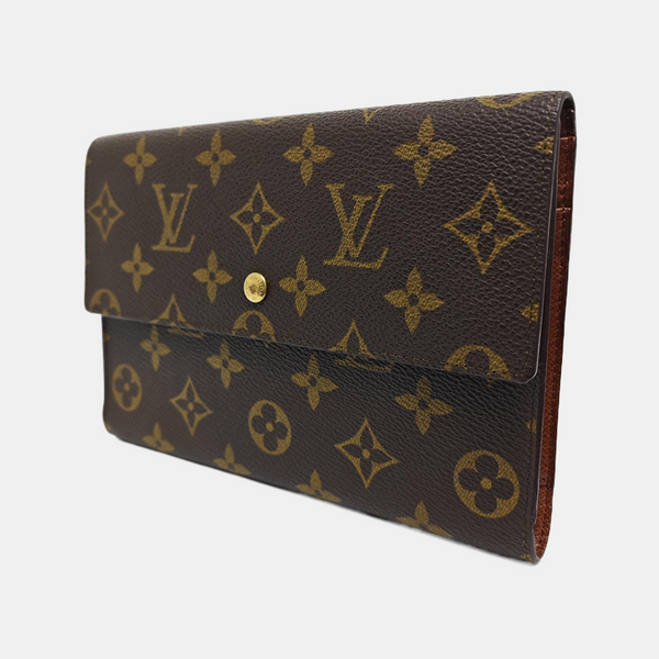 Monogram Coated Canvas Wallet Brown