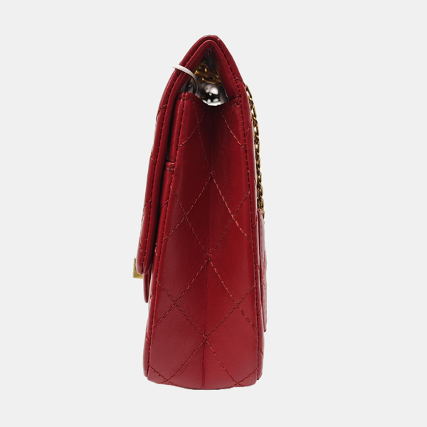 2.55 Quilted Vintage Calf Red