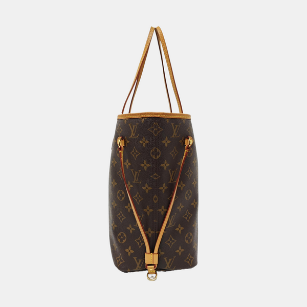 NEVERFULL MM Monogram Coated Canvas Brown
